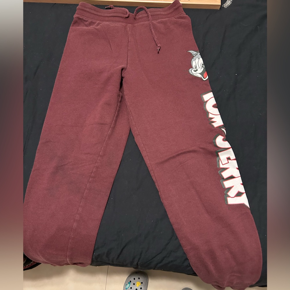 Red Tom & Jerry joggers/ sweatpants